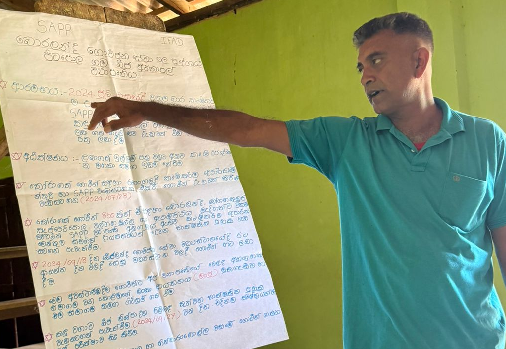 Photo 058: Farmer leader of 166 potato farmers of Boralanda, Pitapola, presented the progress to the IFAD SVM on 17 July 2025